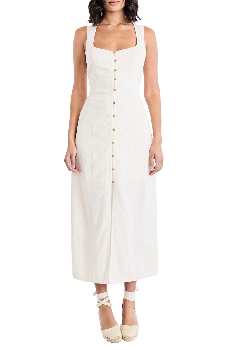 The Good Journey Sleeveless Linen Blend Maxi Dress, Main, color,