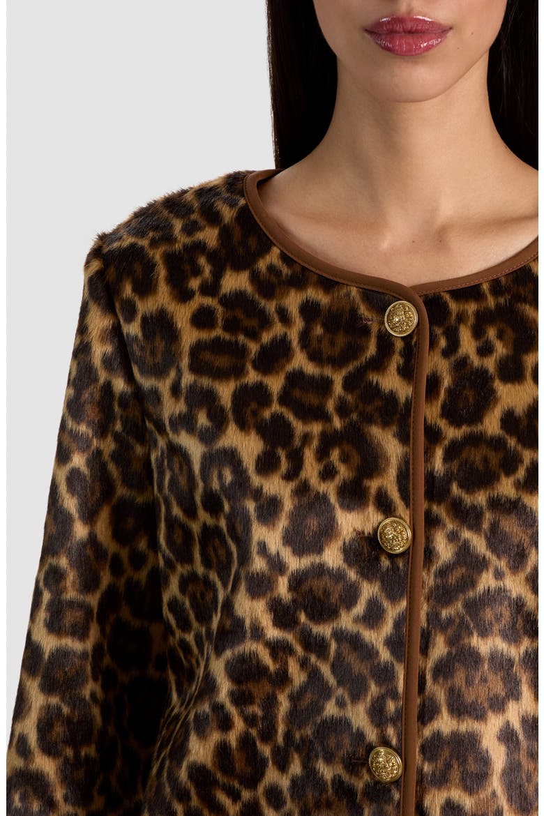 Alma Leopard Print Faux Fur Jacket, Alternate, color, SPOTTED LEOPARD