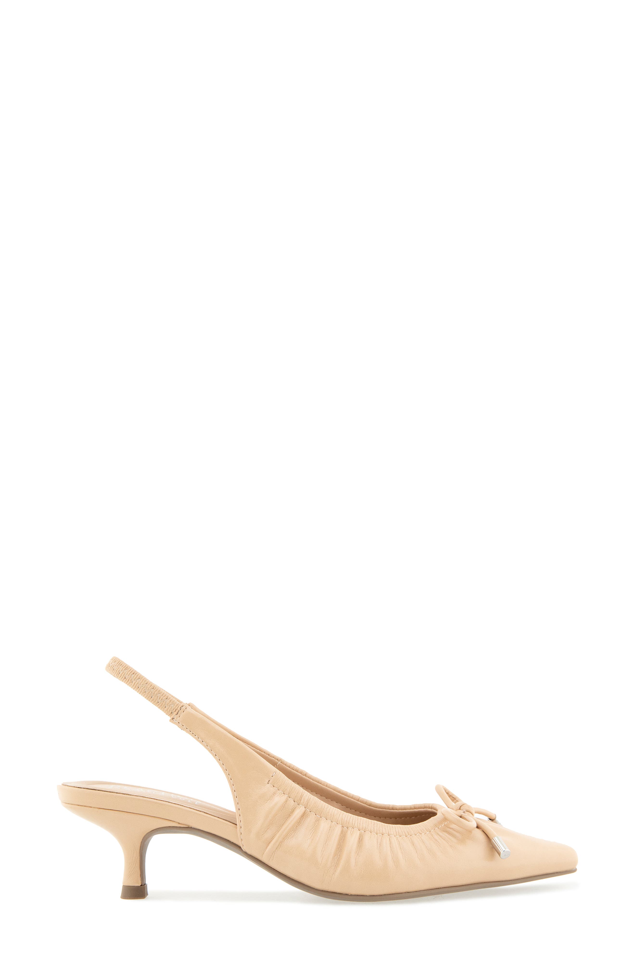Mango Kitten Heel Slingback Pump, Alternate, color, CROISSANT