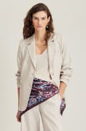 Nordstrom Linen Blend Boyfriend Blazer