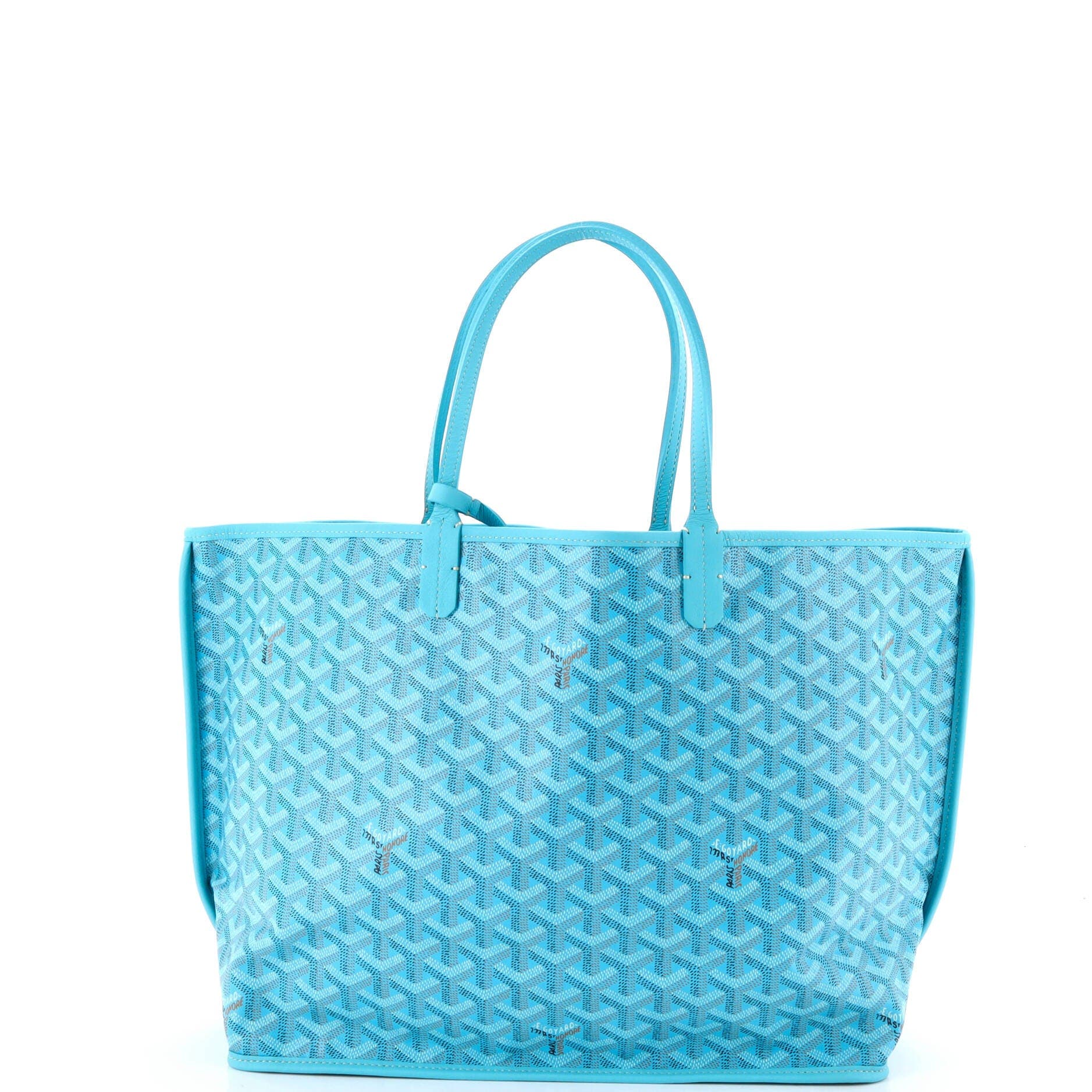 Pre-Owned Goyard Anjou Reversible Tote Printed Coated Canvas PM, Alternate, color, Blue