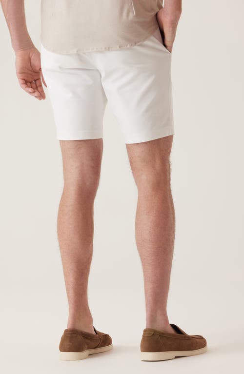 Deke Oasis Luxeflex Twill Bermuda Shorts In White