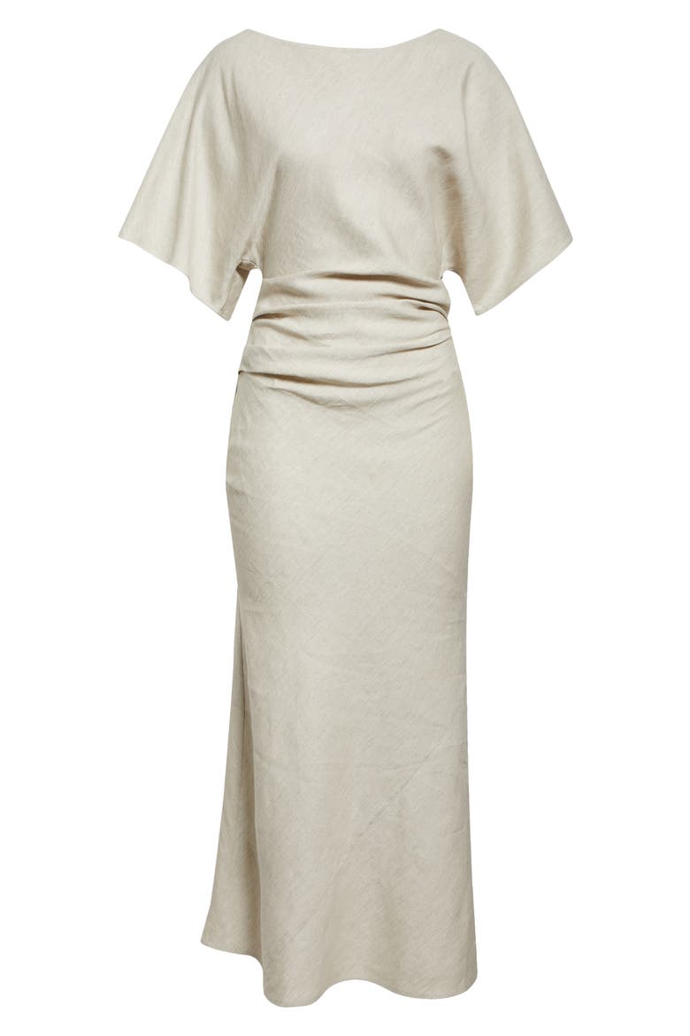 Amelie Linen Blend Dress, Alternate, color, NATURAL