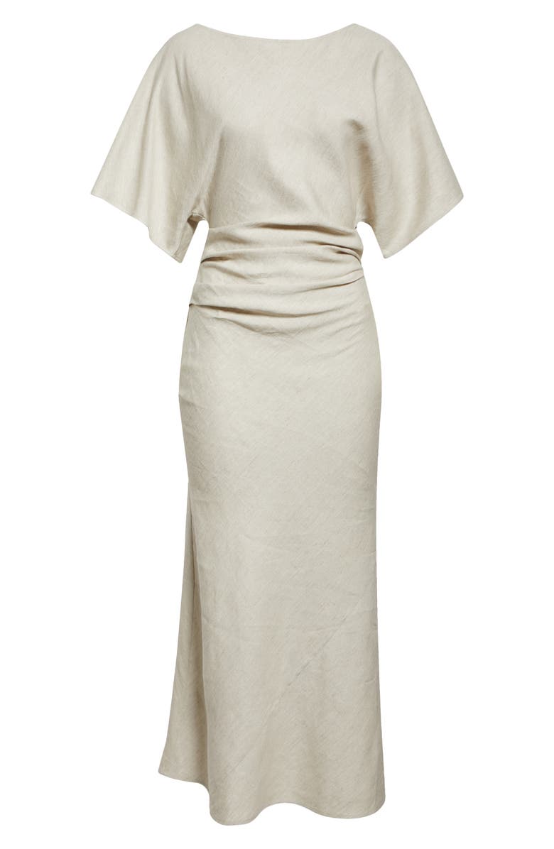 STAUD Amelie Linen Blend Dress, Alternate, color, Natural