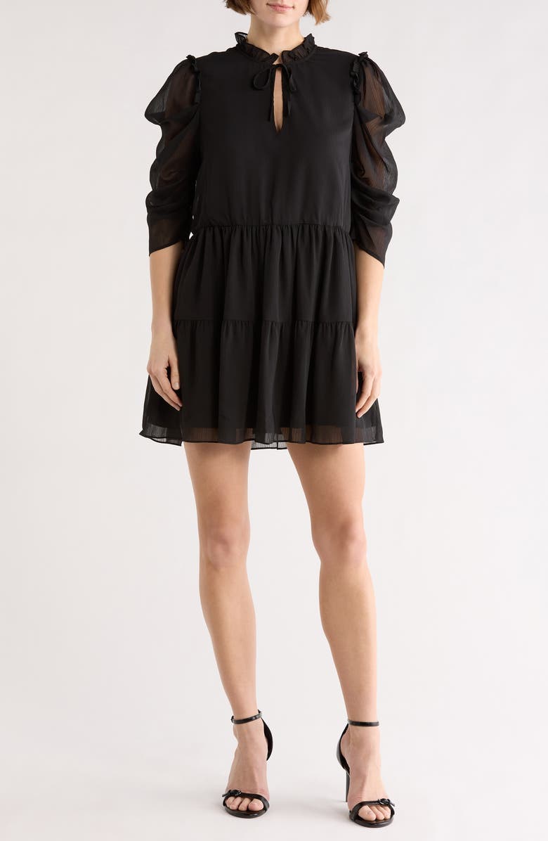 Tart Pippa Three Quarter Sleeve Dress, Main, color, Black
