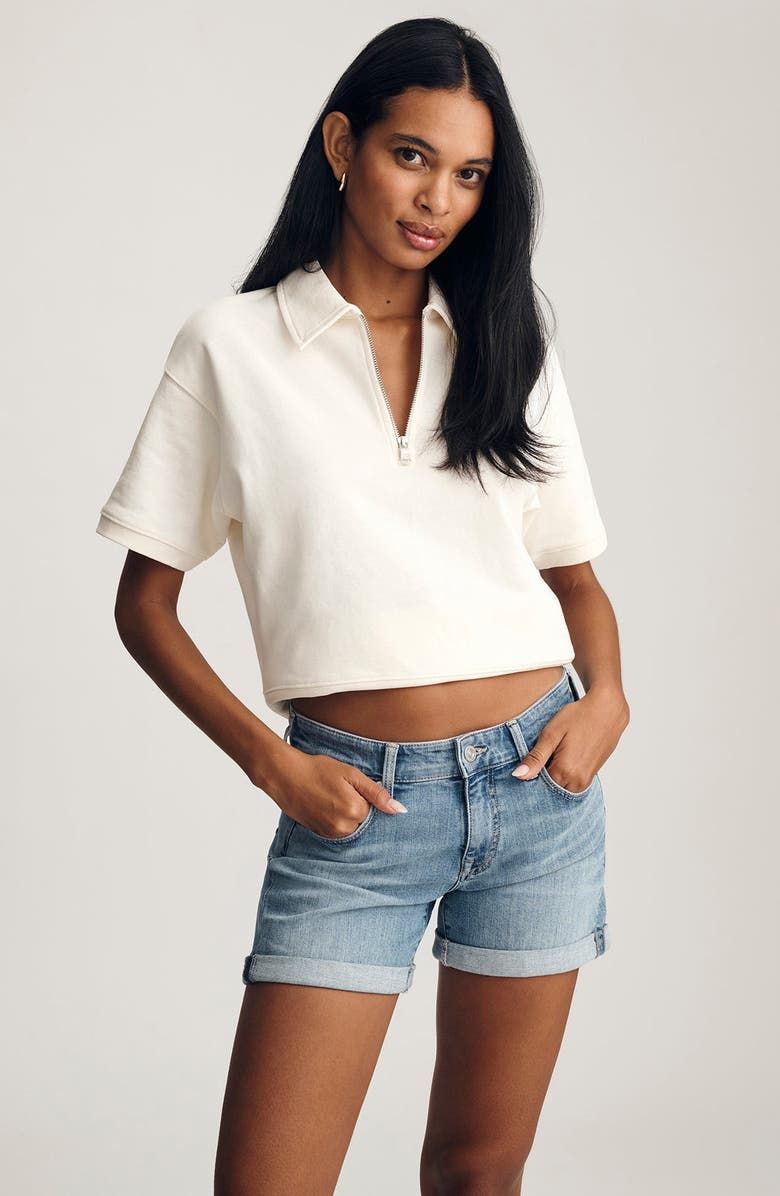 Mavi Jeans Julia Cuffed Denim Shorts, Alternate, color, 