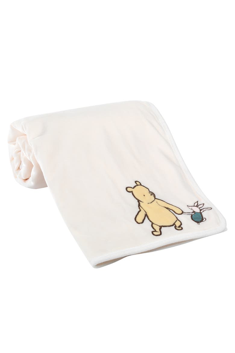 Disney Baby Storytime Pooh Ultra Soft Fleece Baby Blanket, Alternate, color, Cream