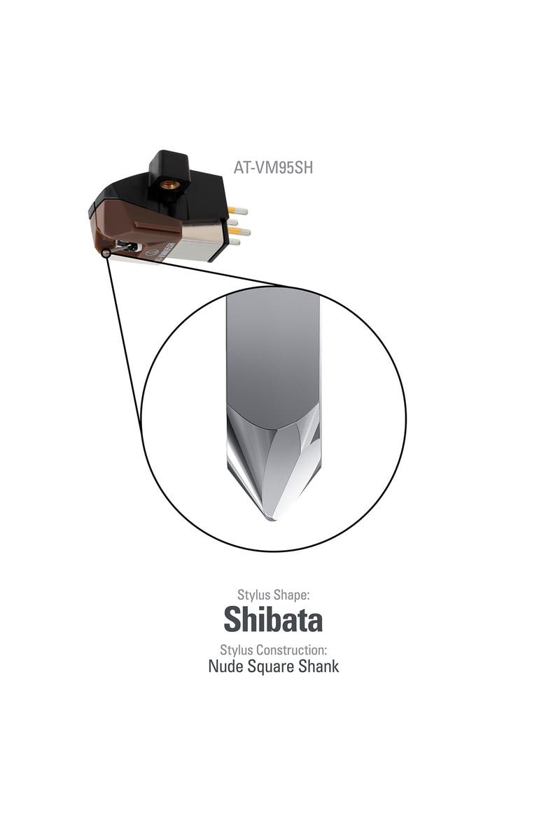 Audio-Technica AT-VM95SH Dual Moving Magnet Turntable Cartridge, Alternate, color,