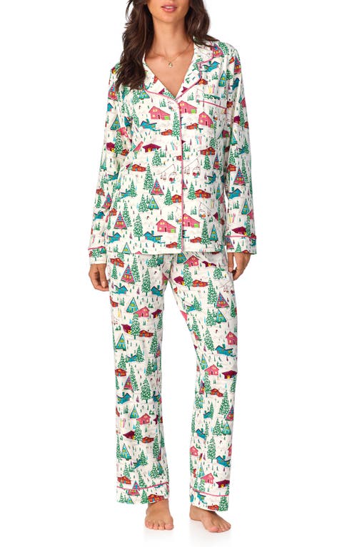 BedHead Pajamas Print Jersey Pajamas in Alpine Cabins 