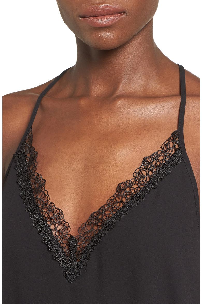 Racerback Camisole, Alternate, color, BLACK
