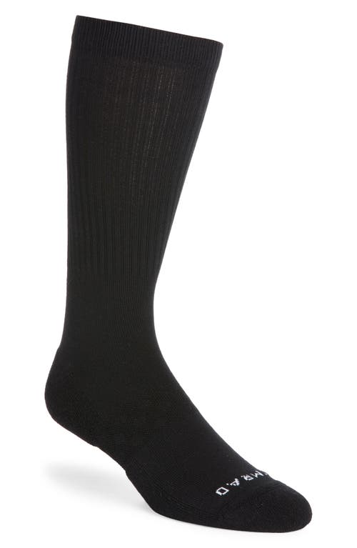 COMRAD Combed Cotton Blend Crew Socks in Black 