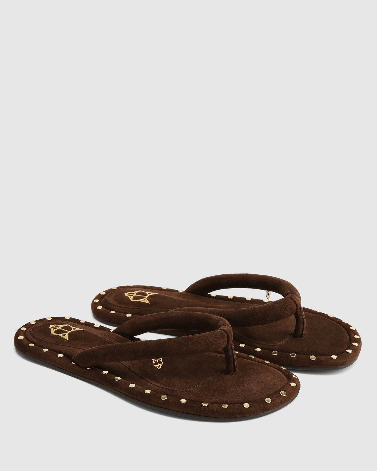 Naked Wolfe Grenada Brown Suede/Gold Studs, Alternate, color, Brown
