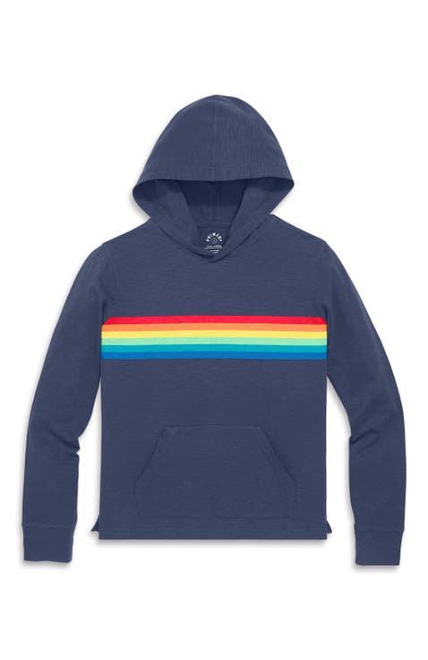 Adult Rainbow Banner T-Shirt Hoodie (Women's Fit)
