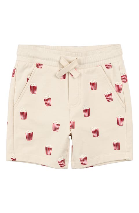 Kids' Popcorn Print French Terry Sweat Shorts (Toddler & Little Kid)