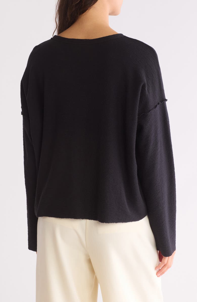 Eileen Fisher Long Sleeve Boxy Organic Cotton Top, Alternate, color, 