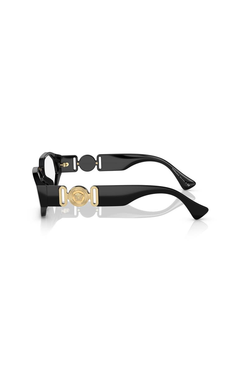 Versace 56mm Irregular optical glasses, Alternate, color, Black