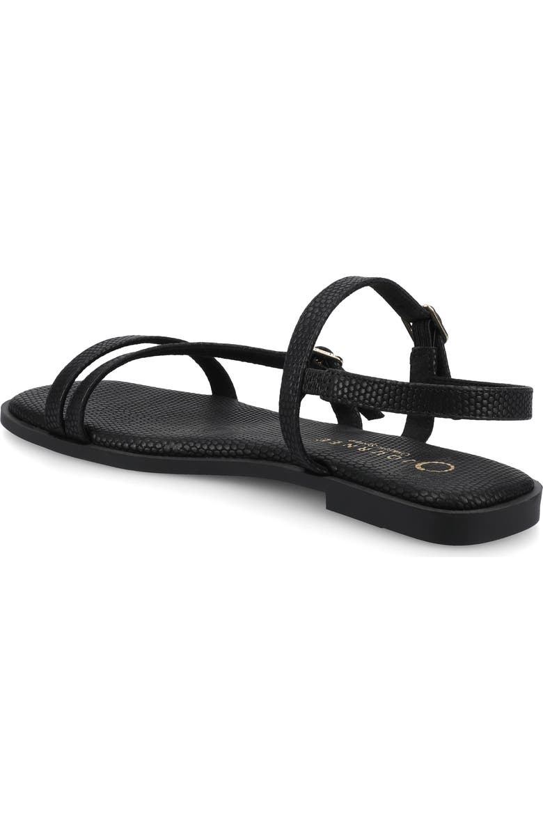 Journee Collection Brianna Sandal, Alternate, color, Black Lizard