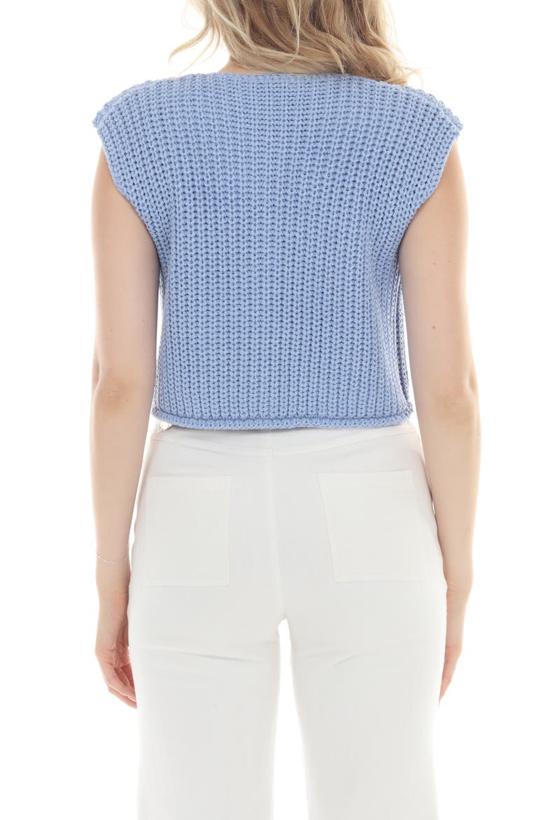 Button Knit Vest, Alternate, color, BLUE