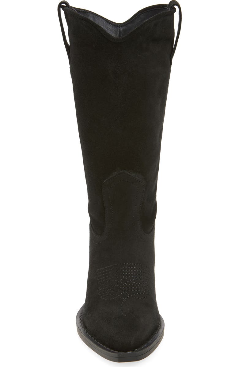 Steve Madden Anslee Western Boot, Alternate, color, Black Suede