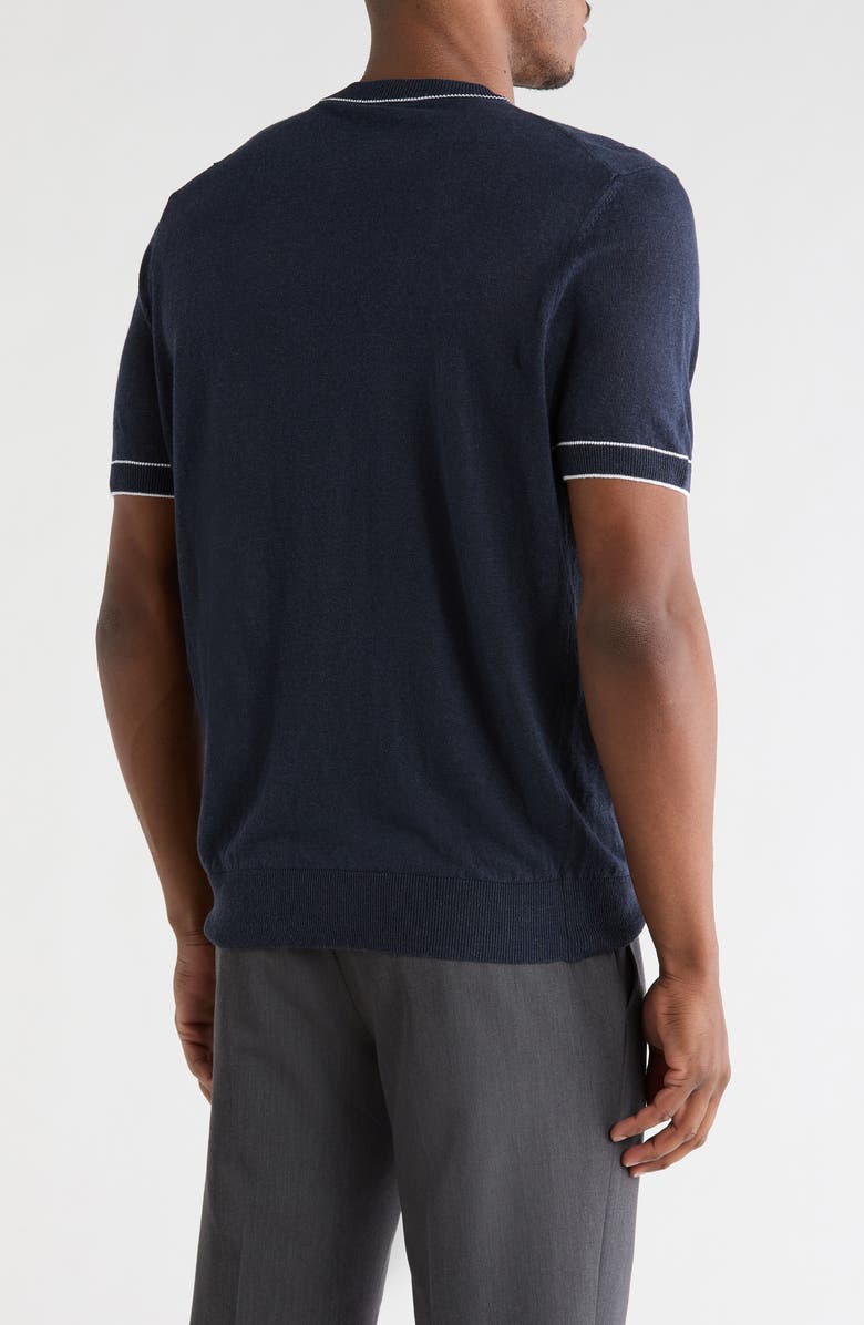 BOSS Jiovanni Linen Blend T-Shirt, Alternate, color, Dark Blue