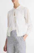 Vince Double Layer Organic Cotton Blend Cardigan
