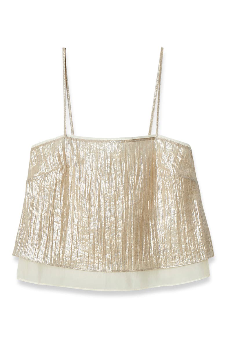 Suki Metallic Camisole, Alternate, color, BEIGE