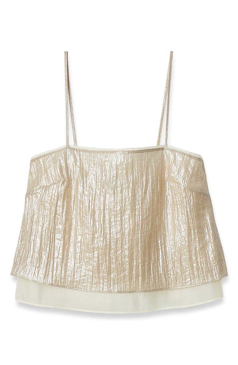 rag & bone Suki Metallic Camisole, Alternate, color, Beige