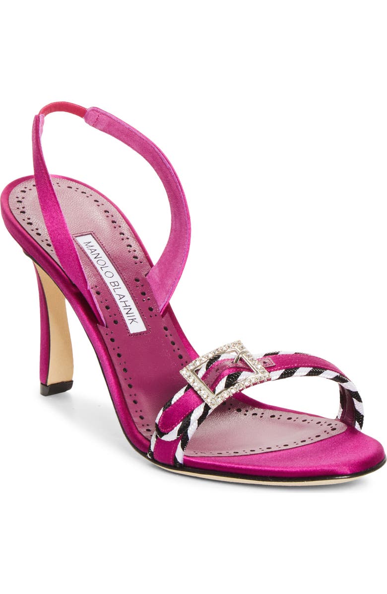 Manolo Blahnik Sumbasan Buckle Slingback Sandal, Main, color,