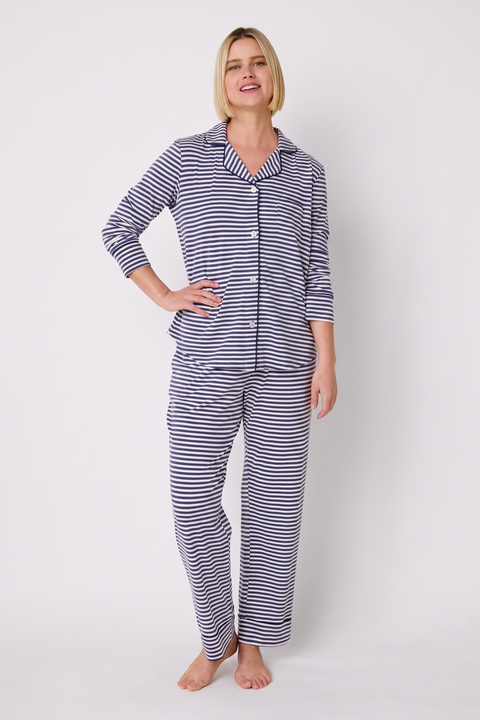 Striped Pima Knit Pajama Set