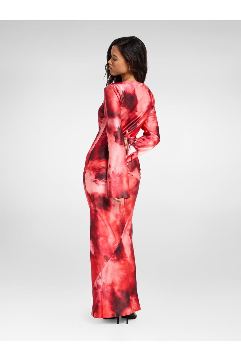 Sali Dress, Alternate, color, Red Abstract