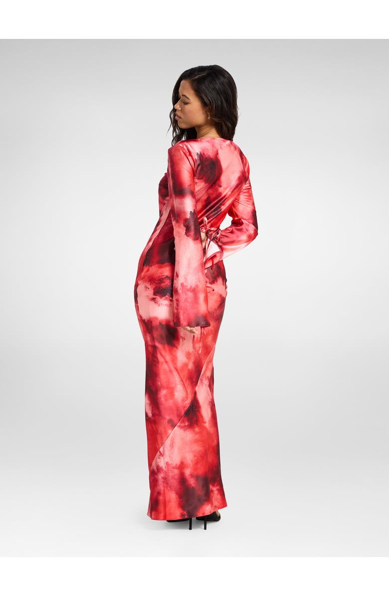 Daska Sali Dress, Alternate, color, Red Abstract