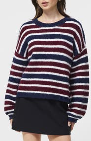 French Connection Stripe Crewneck Sweater