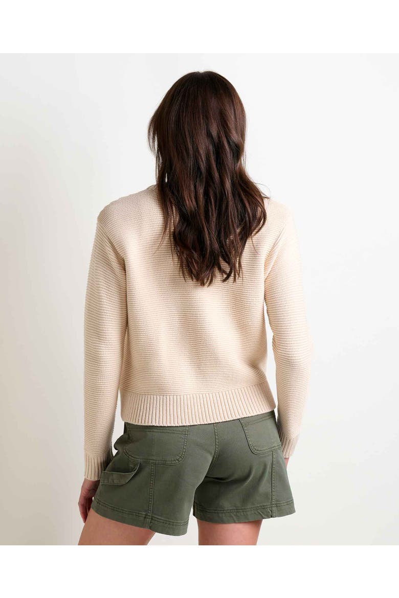 Bianca Crew Cardigan Embroidered, Alternate, color, Natural Embroidery