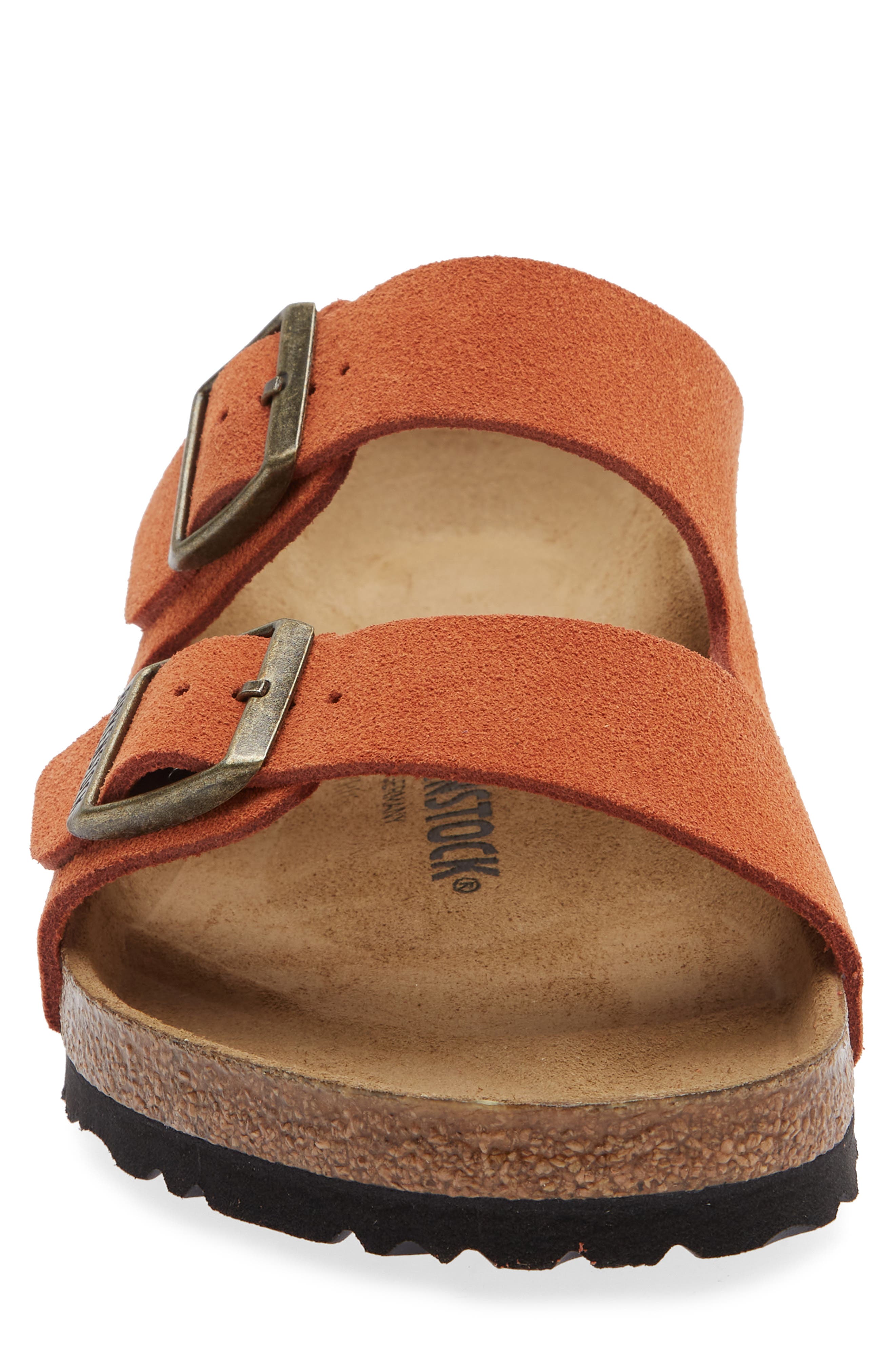Birkenstock Arizona Slide Sandal, Alternate, color, Dark Rust
