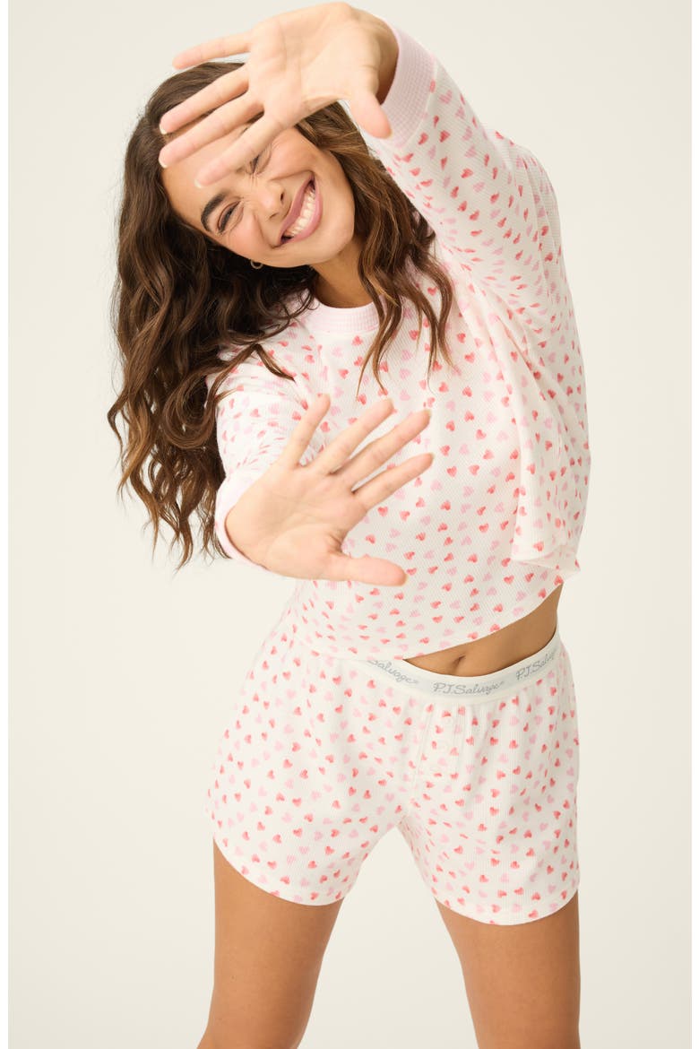 Boyfriend Boxer Short Pajamas, Alternate, color, IVORY