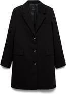 MANGO Cotton Blend Longline Blazer