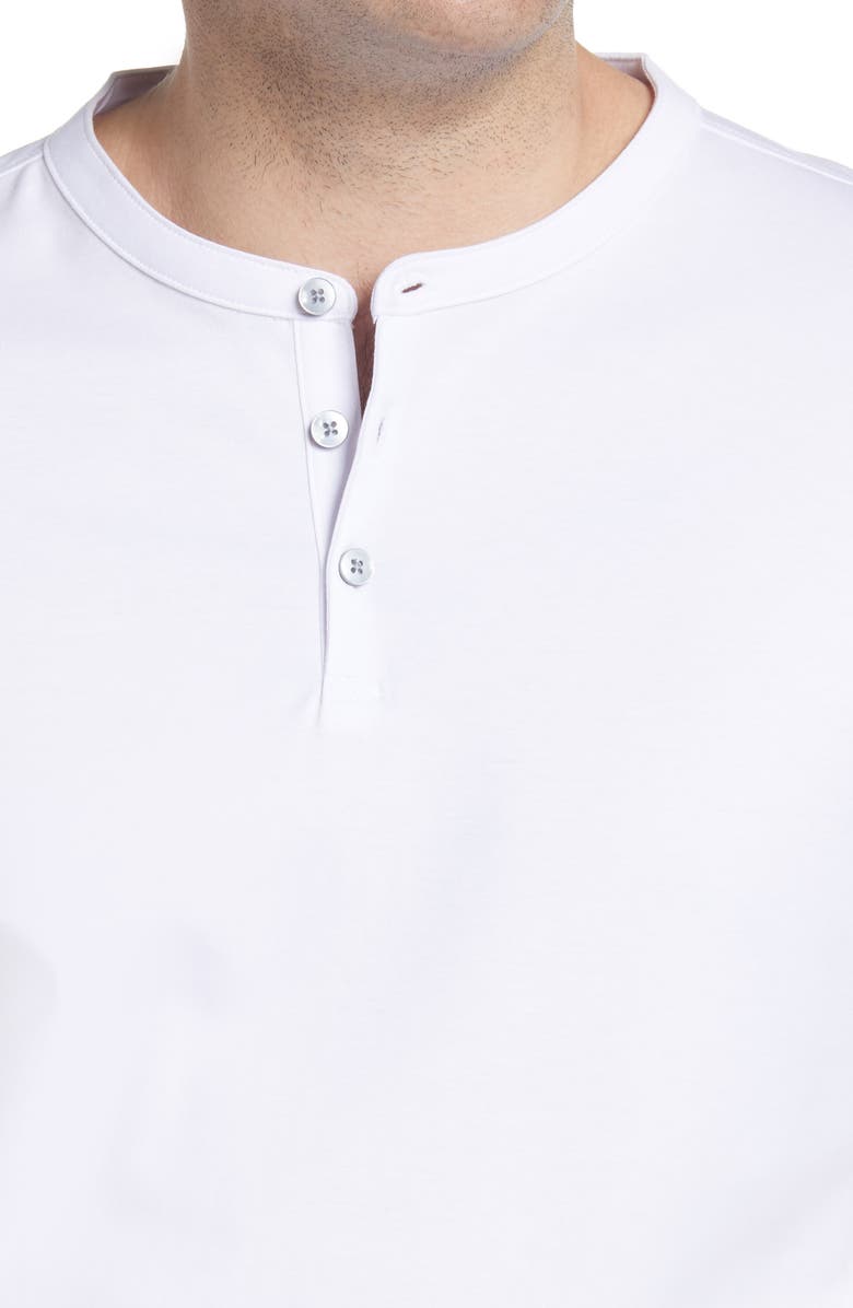 Robert Barakett Georgia Solid Henley Shirt, Alternate, color, White