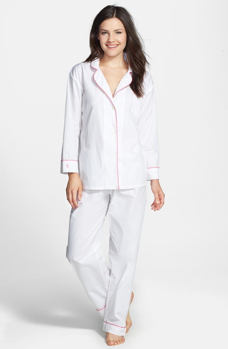 Marigot 'Classic' Cotton Poplin Pajamas, Main, color, 