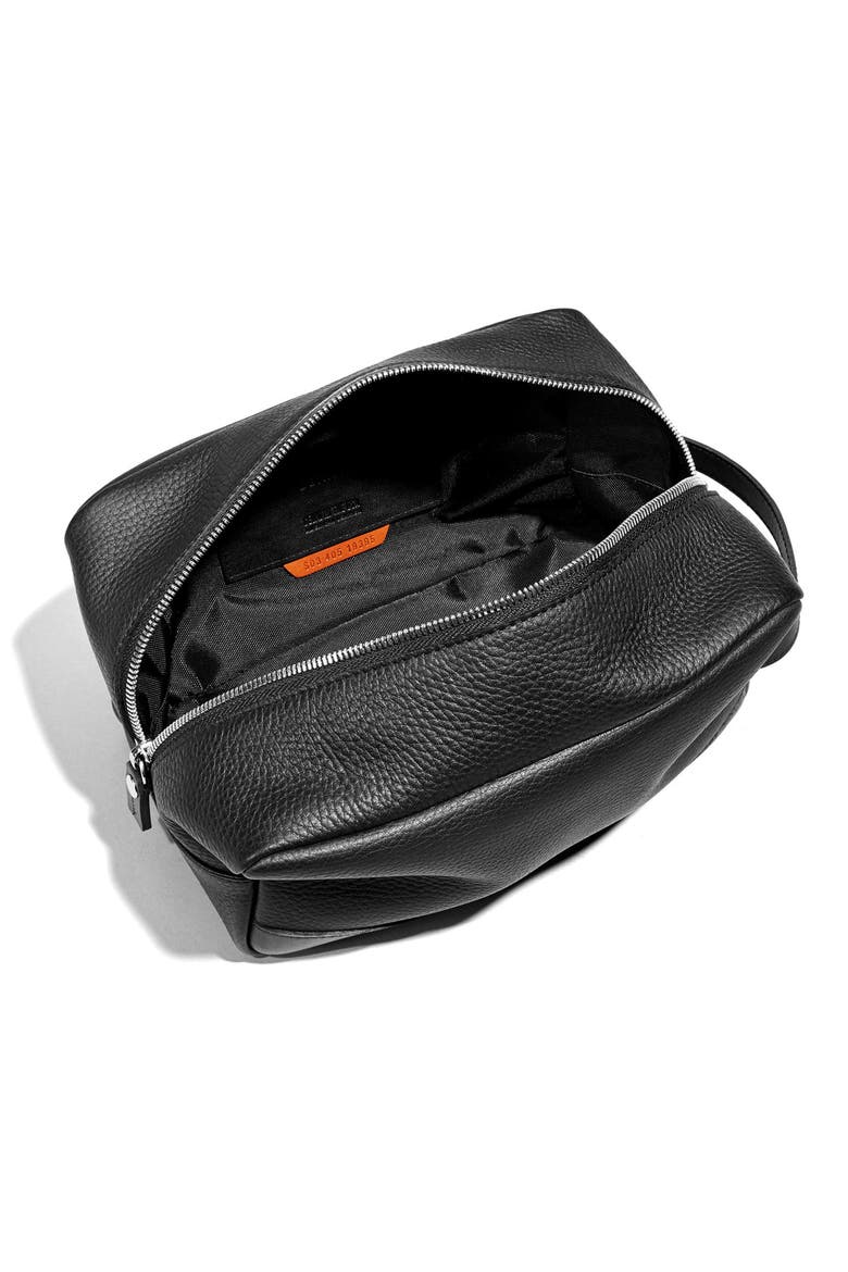 Leather Travel Kit, Alternate, color, BLACK