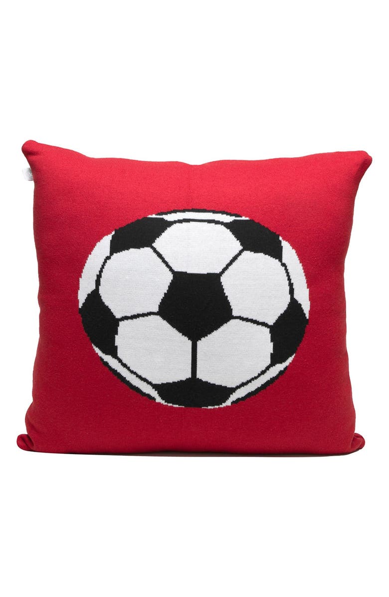 RIAN TRICOT Gol Soccer Rectangular Throw Pillow, Alternate, color, Dark Red