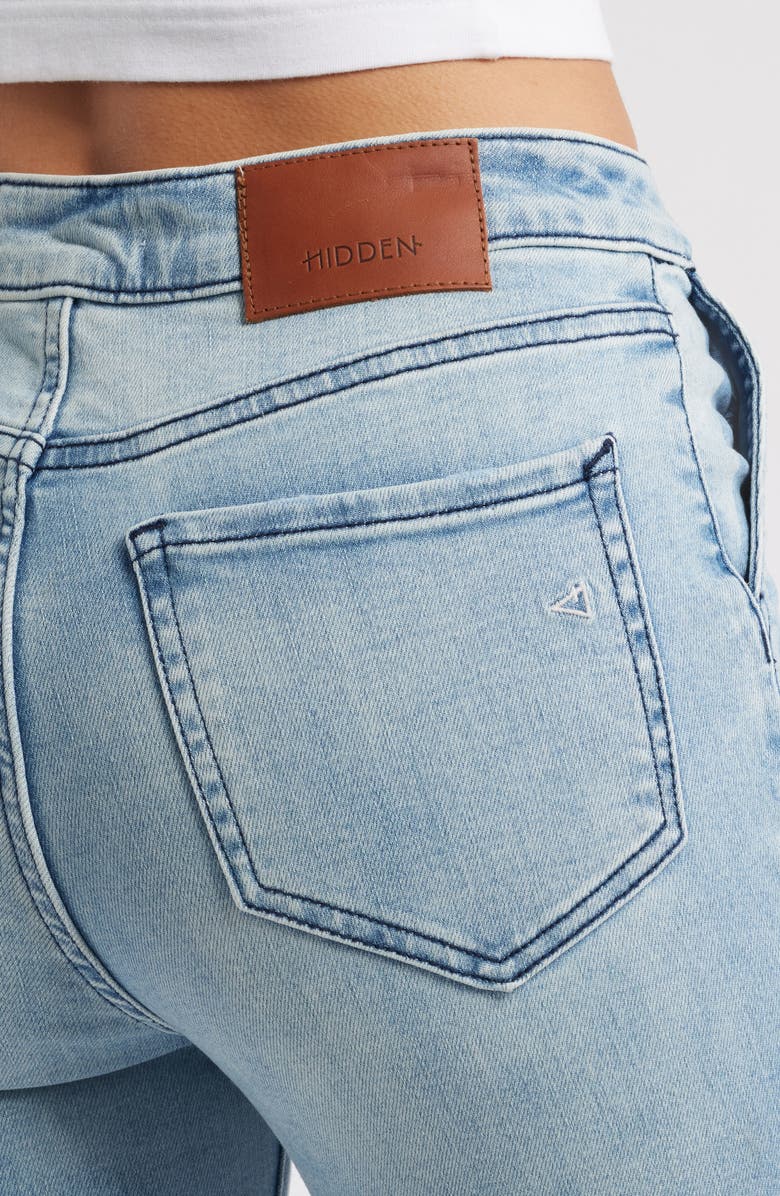 HIDDEN JEANS High Waist Flare Jeans, Alternate, color, Light Wash