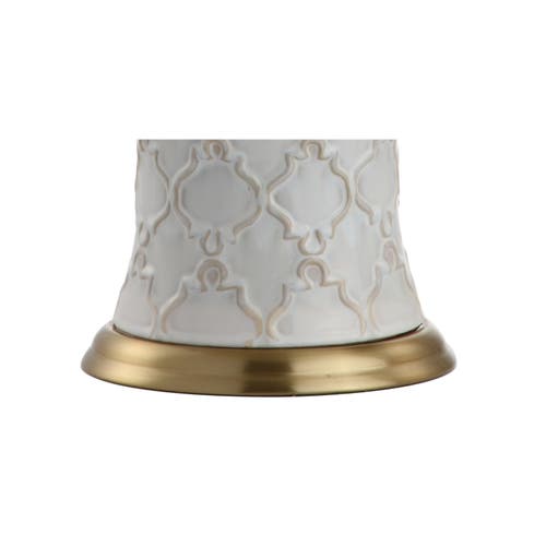 Jonathan Y Arthur 29" Ceramic Led Table Lamp, Cream In Cream
