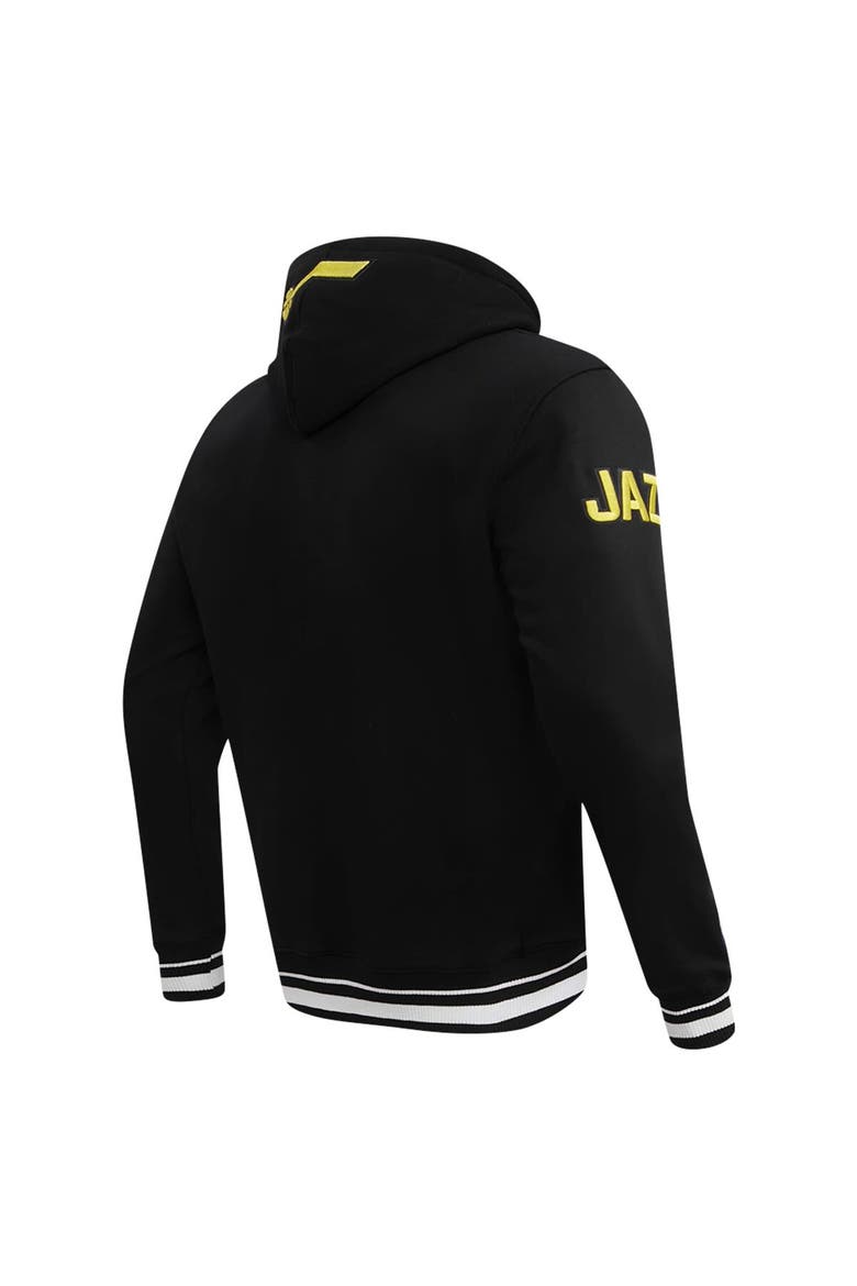 Men's Pro Standard Black Utah Jazz Script Tail Pullover Hoodie, Alternate, color, Black