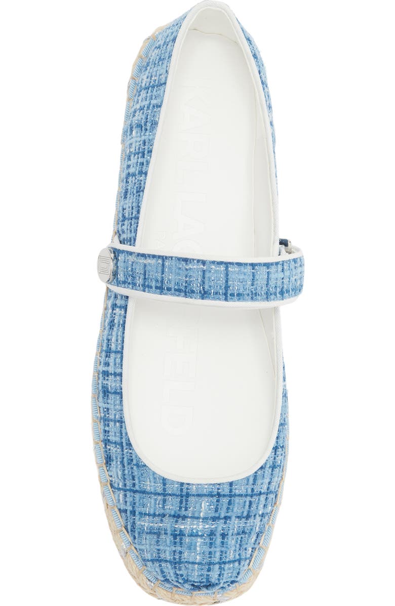KARL LAGERFELD PARIS Mikai Mary Jane Espadrille Flat, Alternate, color, Cornflower Blue