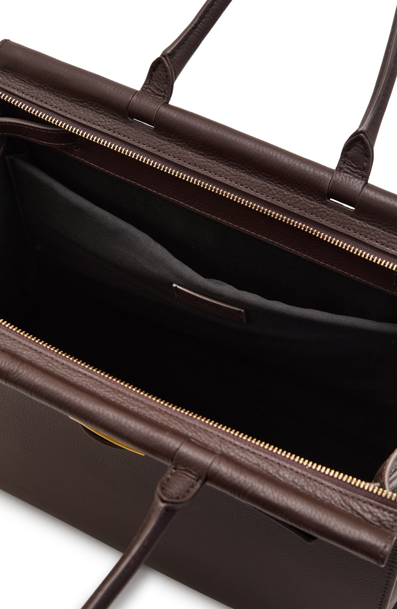 Ember Leather Structured Work Tote, Alternate, color, CHOCOLATE