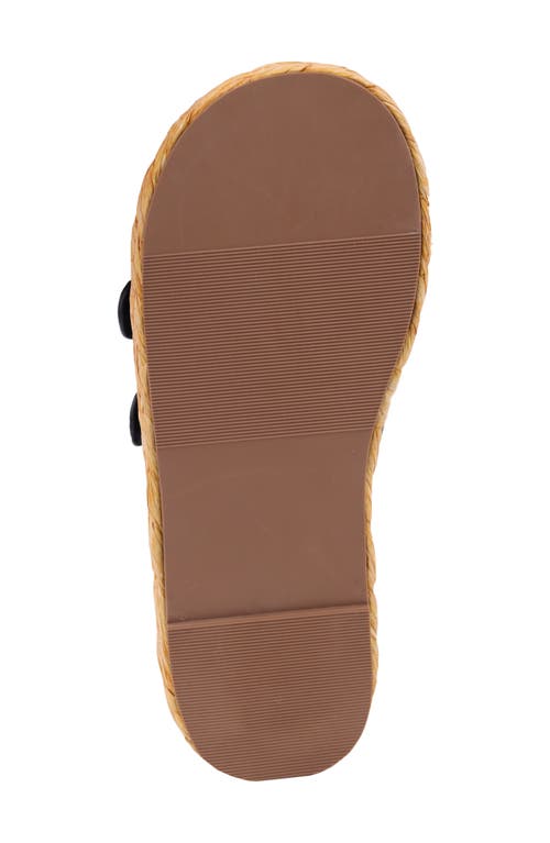 Shushop Billie Jute Slide Sandal In Black