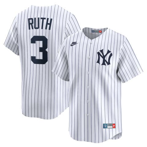 Men's Nike Babe Ruth White New York Yankees Throwback Cooperstown Collection Limited Jersey