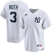 Nike Men's Nike Babe Ruth White New York Yankees Throwback Cooperstown Collection Limited Jersey