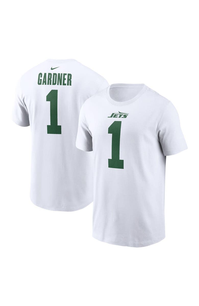 Nike Men's Nike Ahmad Sauce Gardner White New York Jets Legacy Player Name & Number T-Shirt, Main, color, White