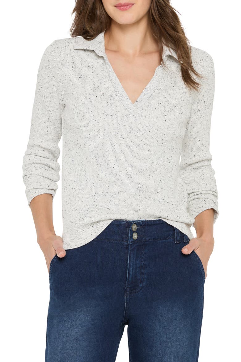 Long Sleeve Rib Polo, Main, color, REFLECTION